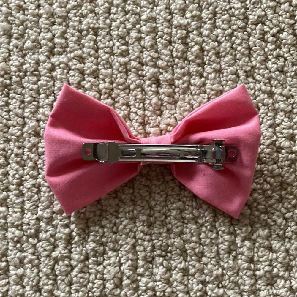 Pink Hair Bow Handmade Girls Women’s Unisex Like New All Hair Types
